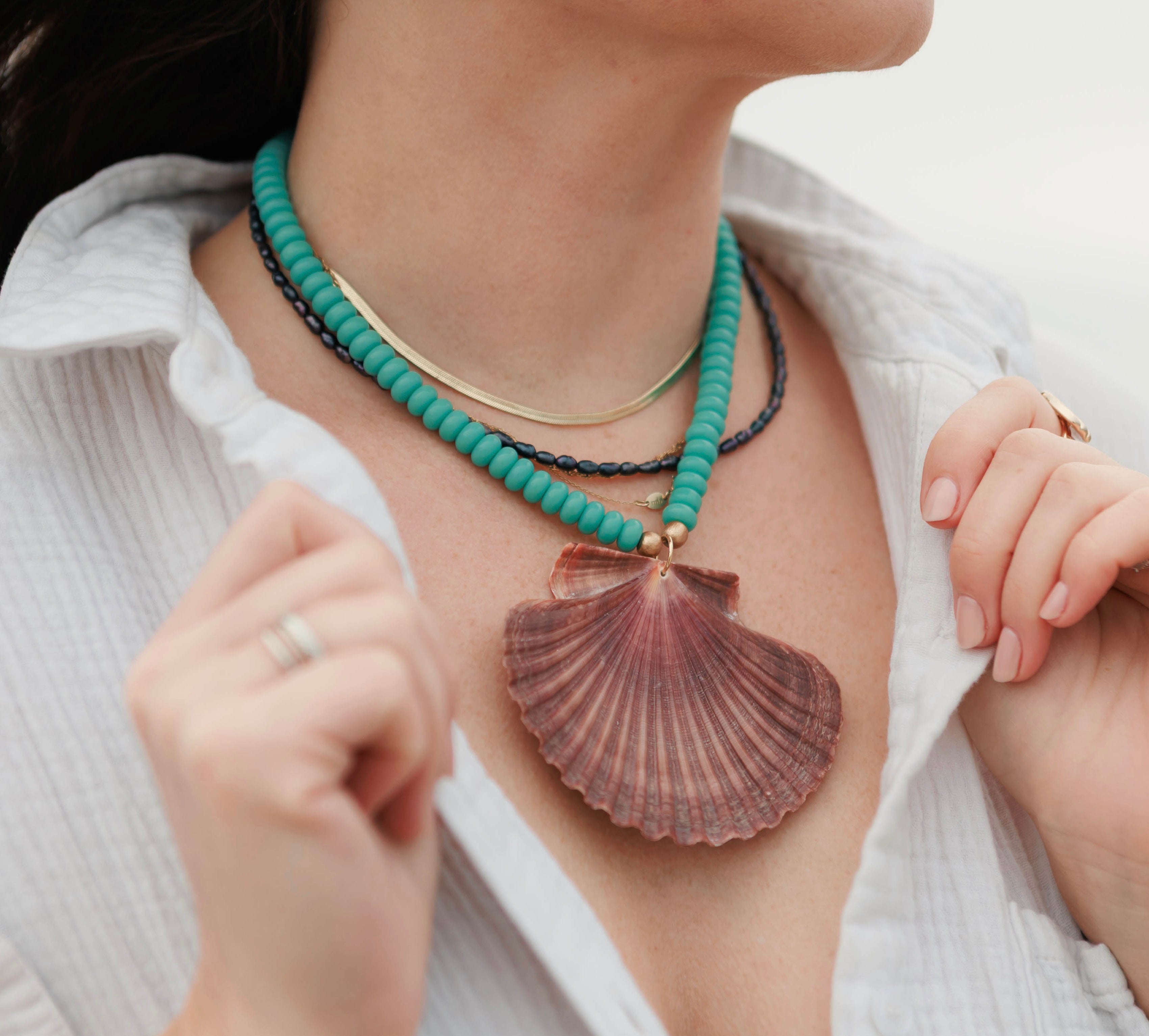 Turquoise Flat Scallop